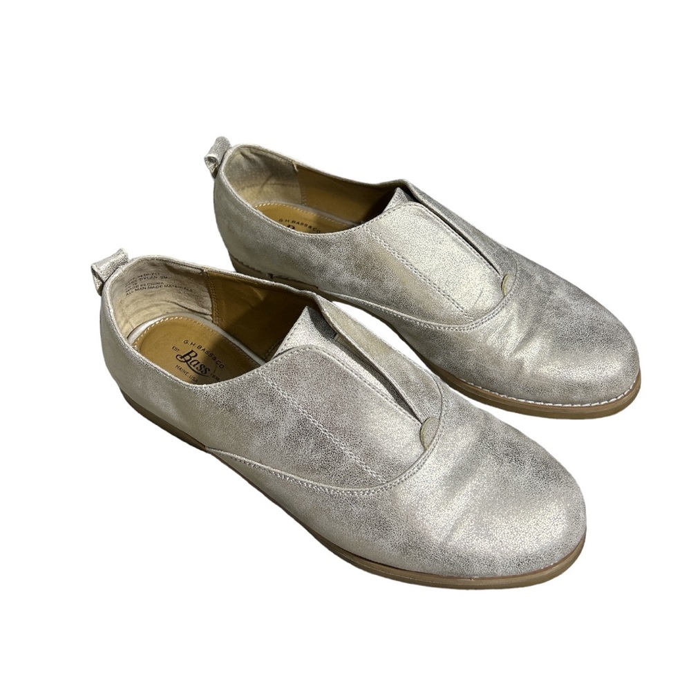 Bass Silver Slip-On Shoes